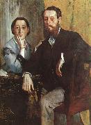 Edgar Degas The Duke and Duchess Morbilli oil painting on canvas